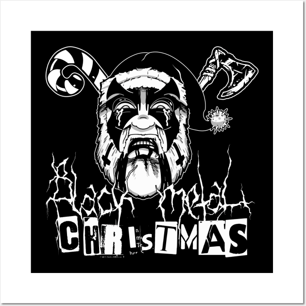 Black Metal Christmas Wall Art by GodsBurden